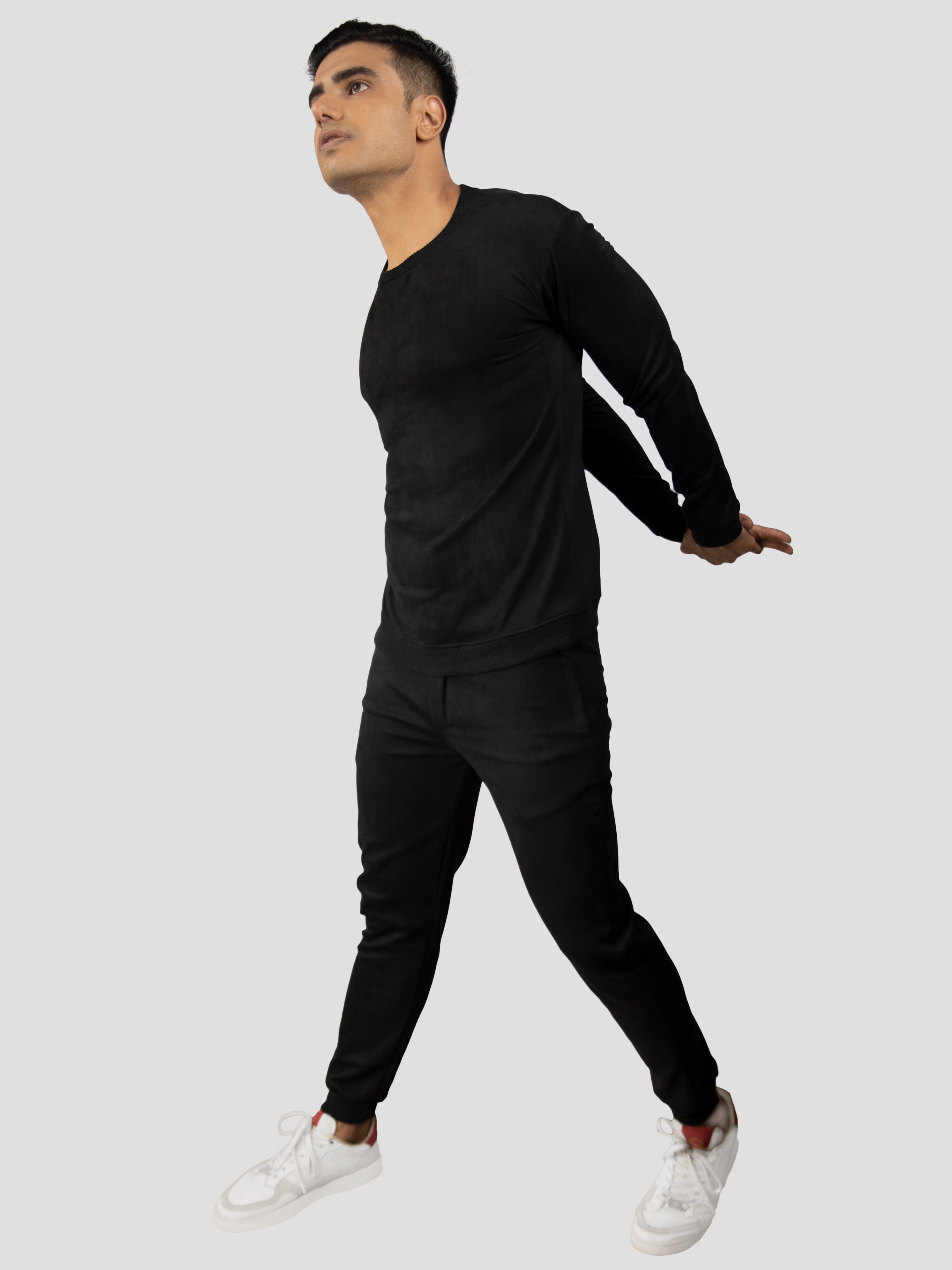 Albatross mens Suede Black Co-Ord Set - UNISEX