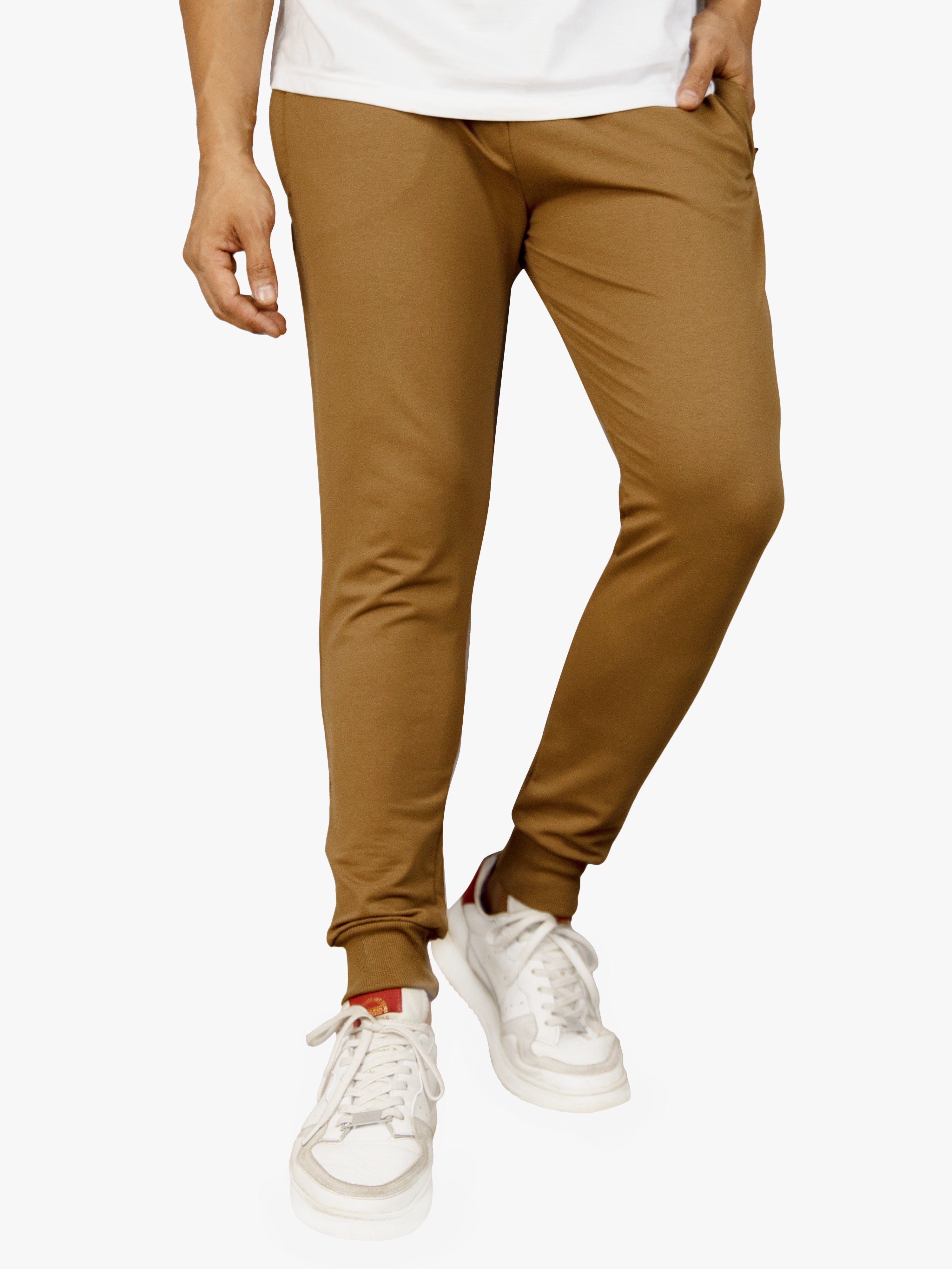 Brown Casual Premium Loopknit Track Pant For Mens