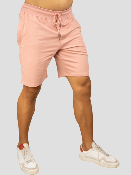 Peach casual premium loopknit shorts for men
