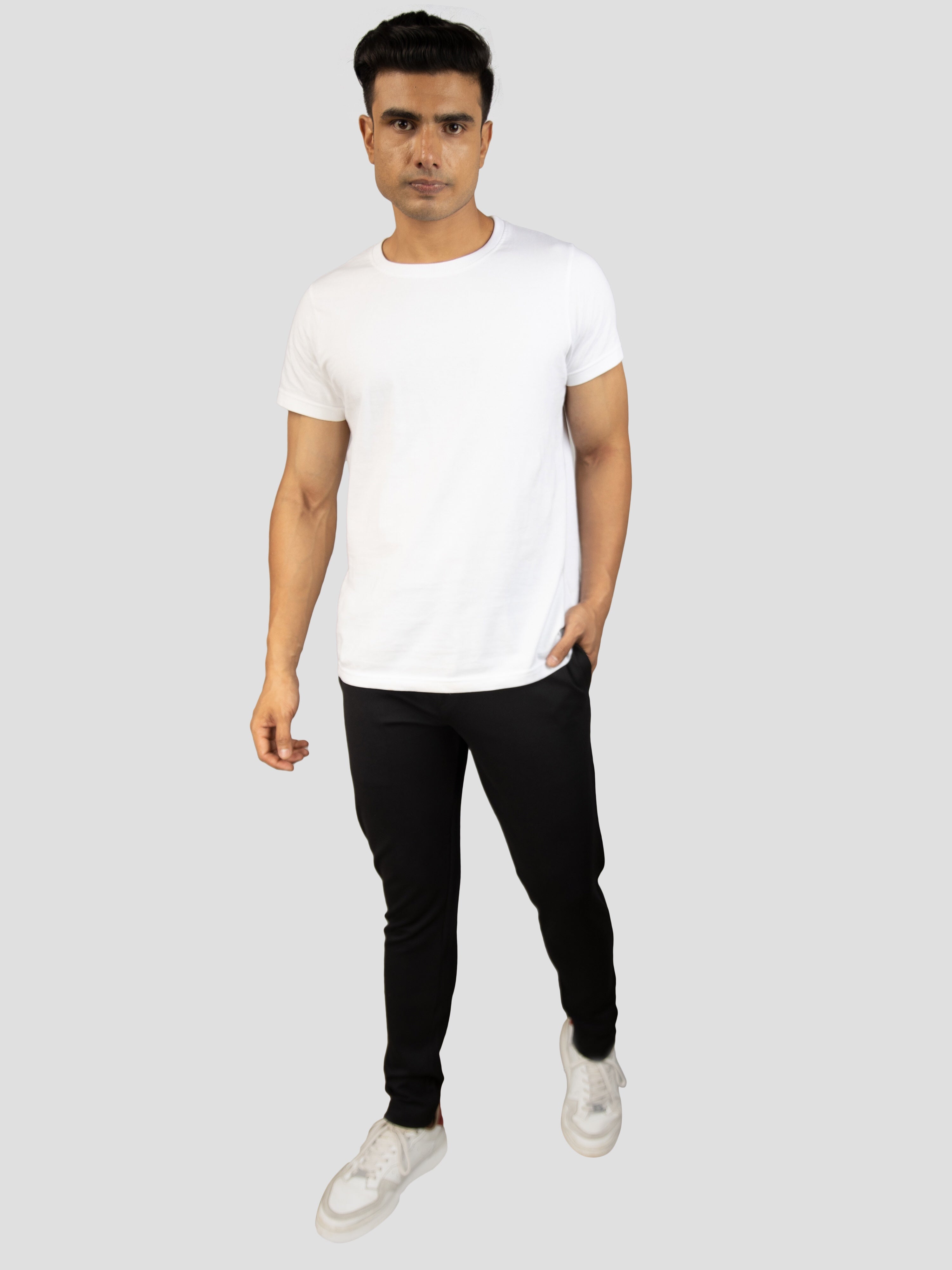Black trouser trackpant for men