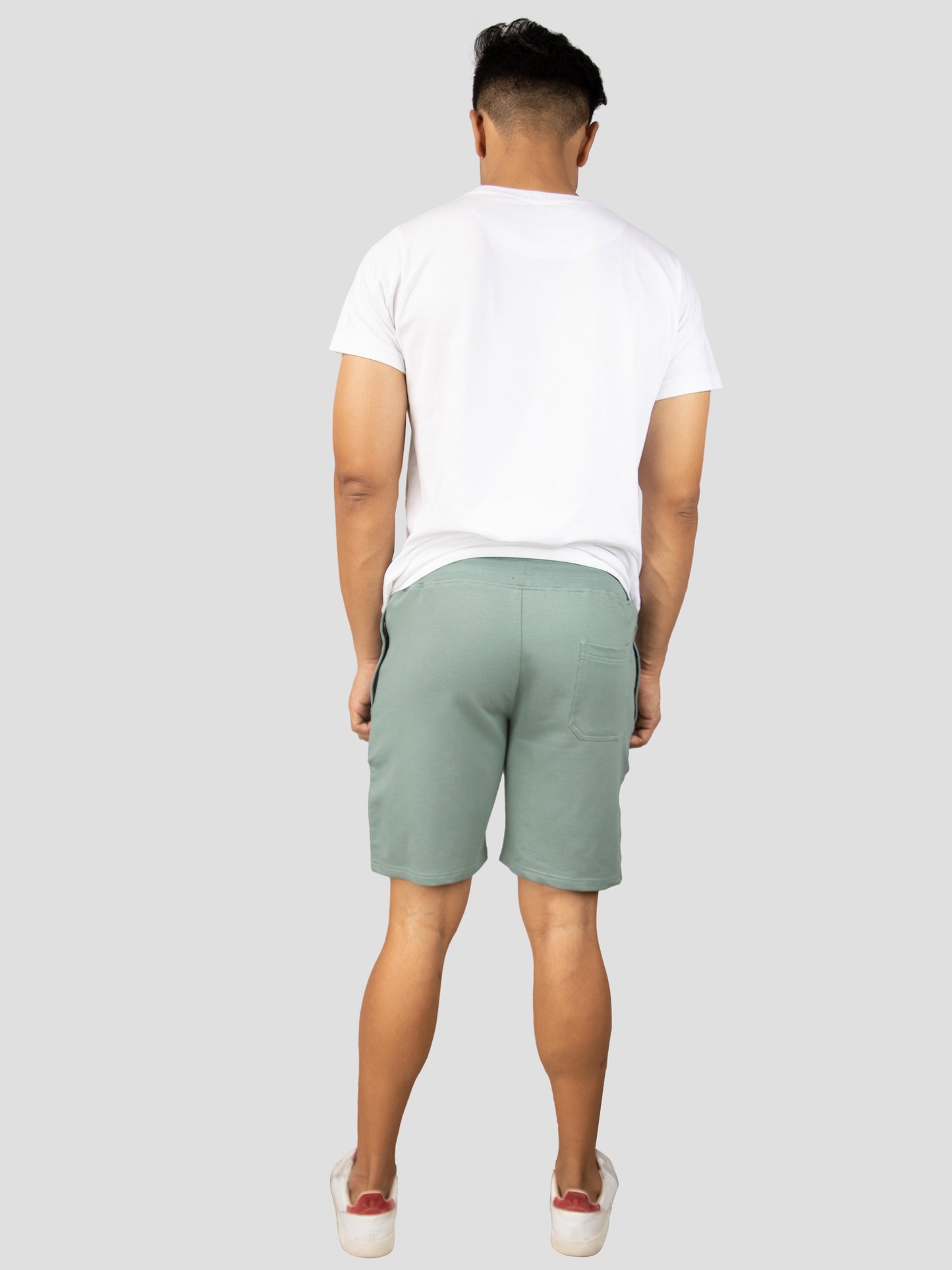 Sea Green casual premium loopknit shorts for men