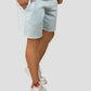 Light Blue casual cotton fleece shorts for men