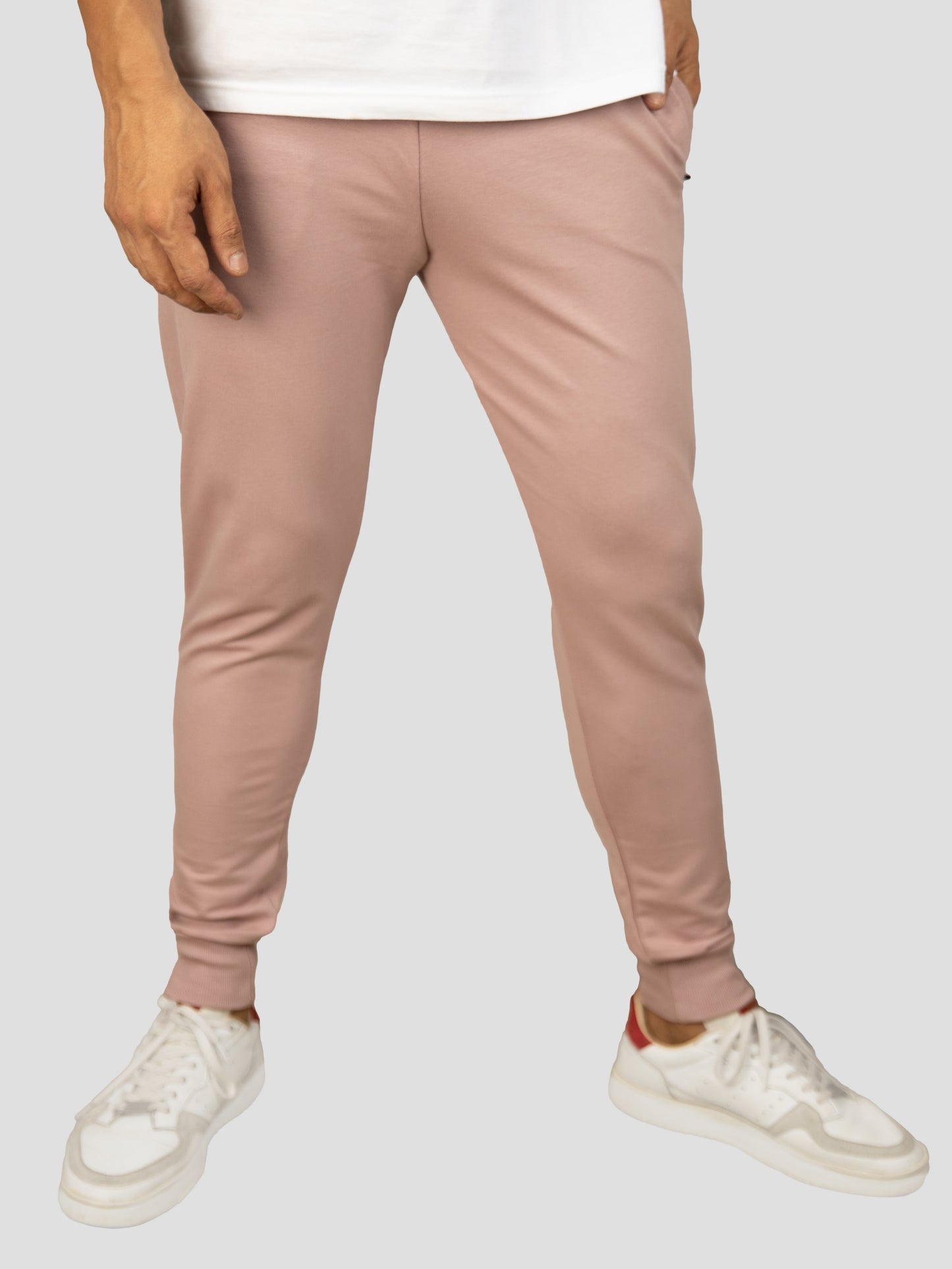 Rose Pink Casual Premium Loopknit Track Pant For Mens