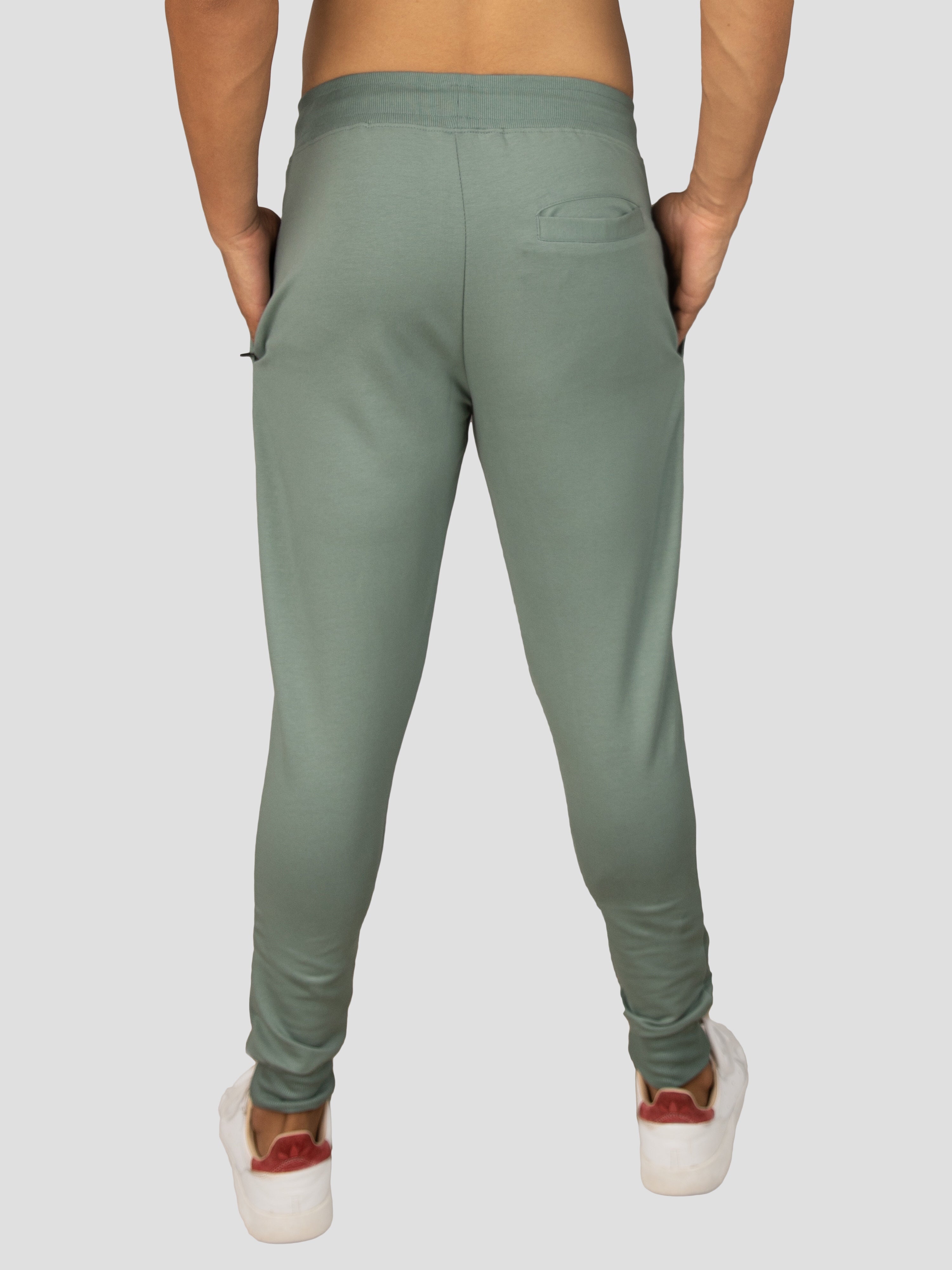 Green Casual Premium Loopknit Track Pant For Mens