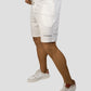 White casual premium loopknit shorts for men