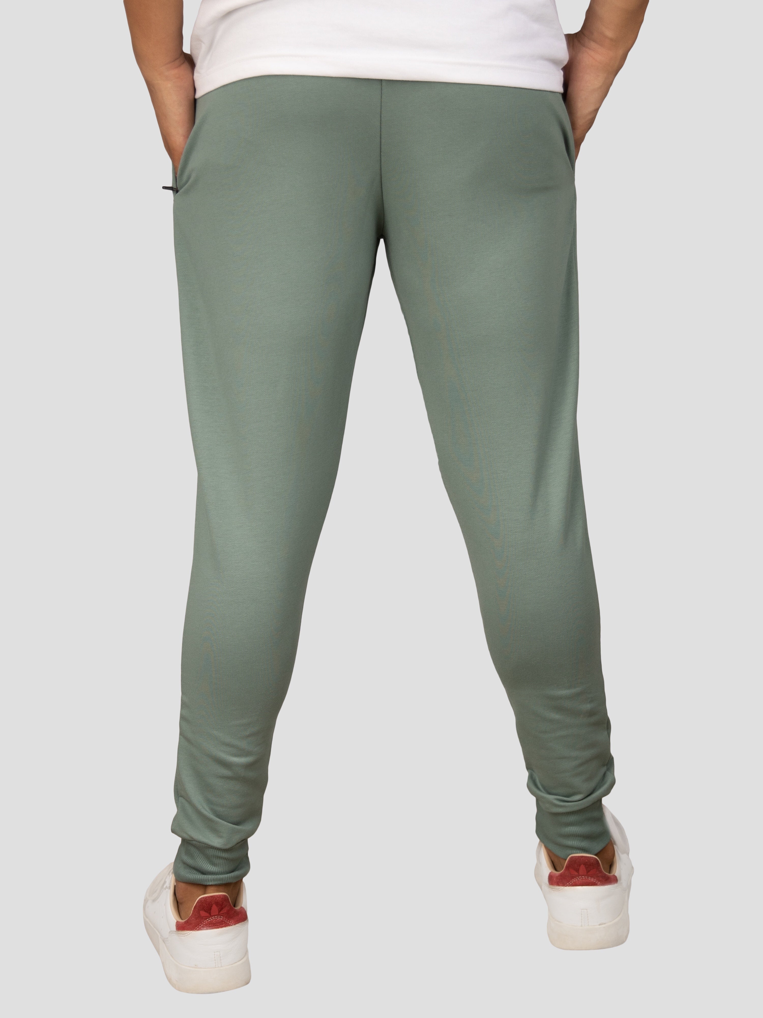 Green Casual Premium Loopknit Track Pant For Mens