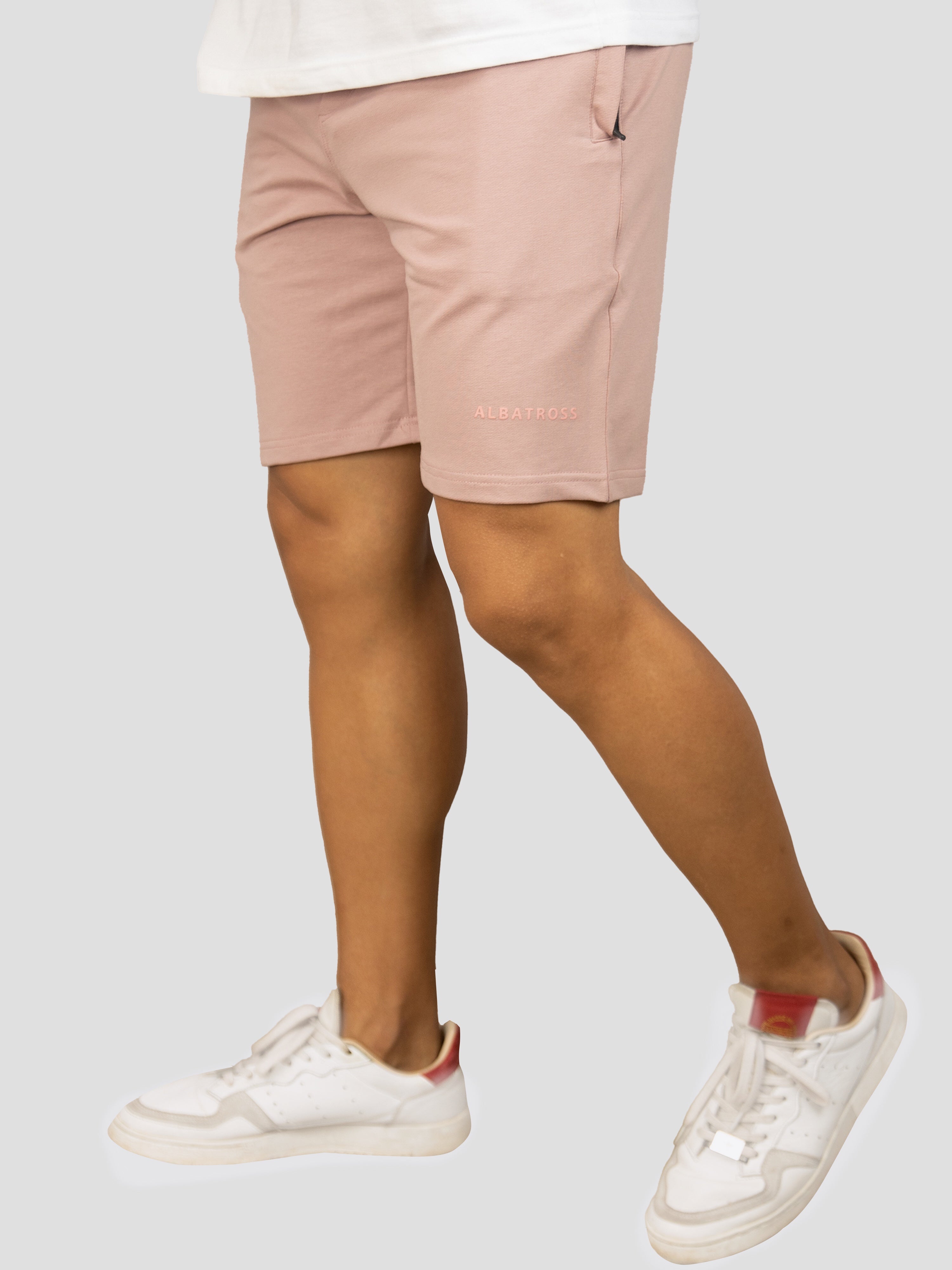 Rose Pink casual premium loopknit shorts for men