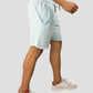 Light Blue casual cotton fleece shorts for men