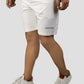 White casual premium loopknit shorts for men