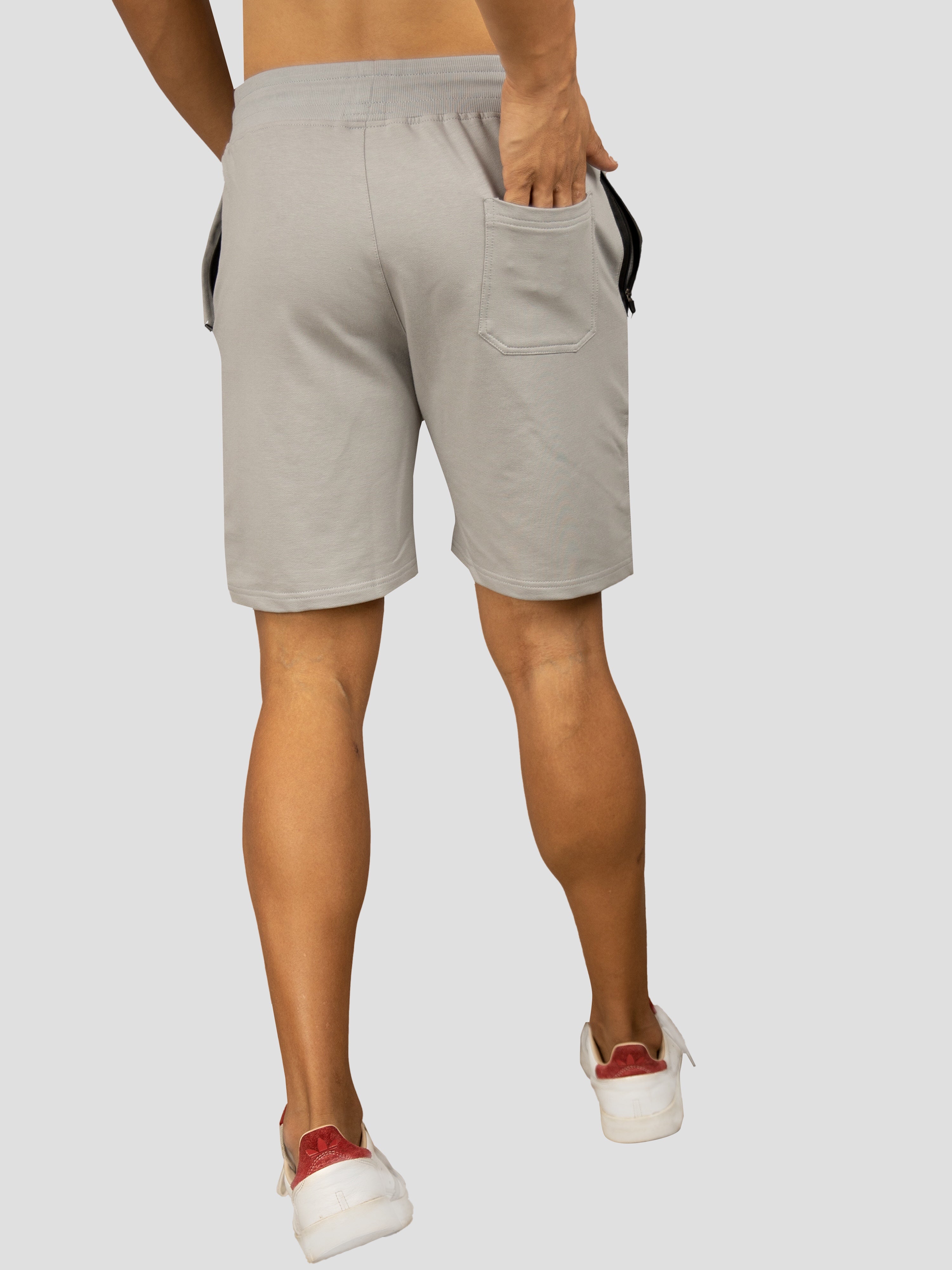 Gray casual premium loopknit shorts for men