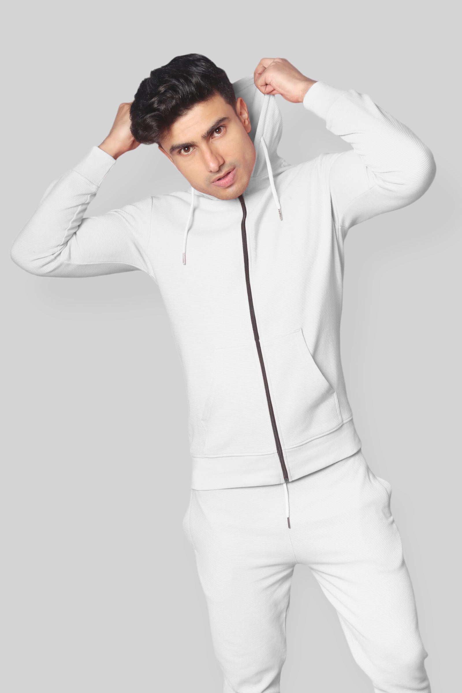 Albatross mens feel good cord fabric White Co-Ord Set - UNISEX