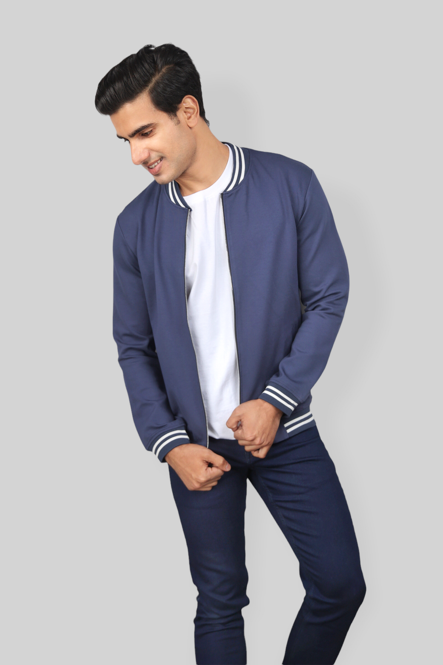 Classic Airforce Blue Bomber jacket for men