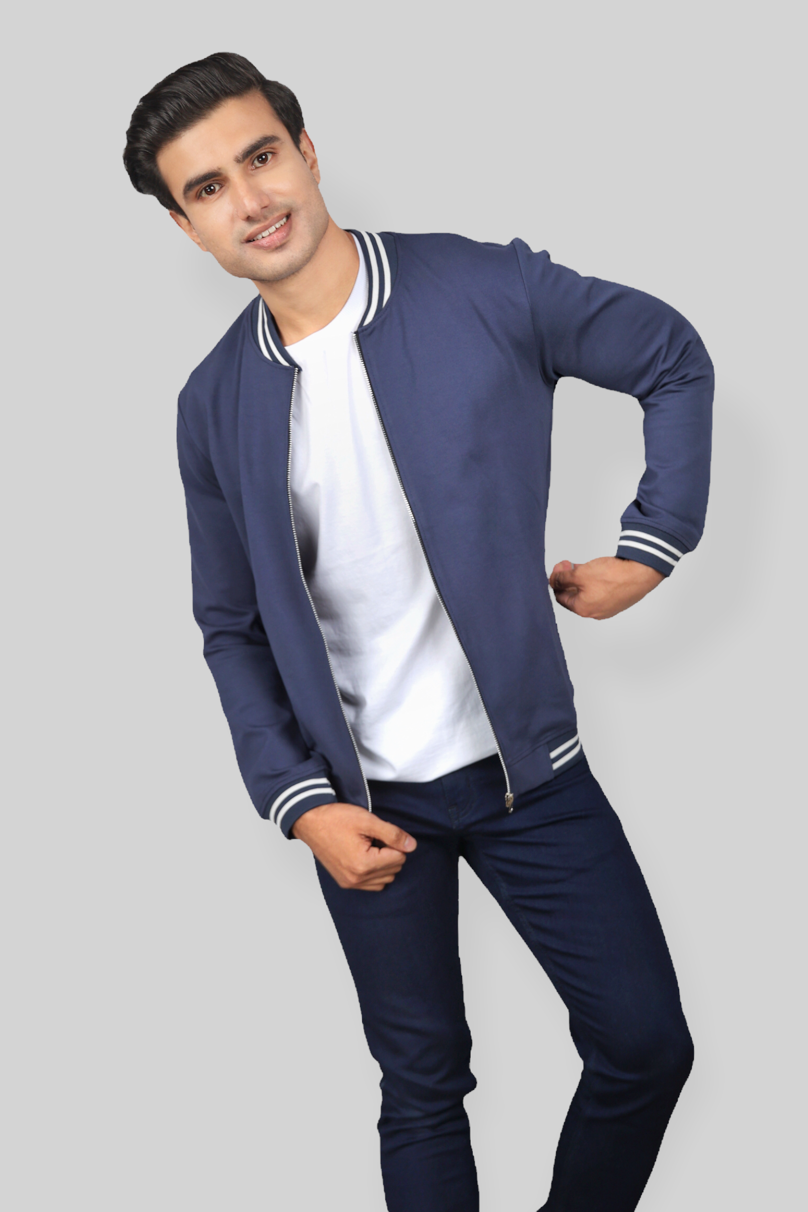 Classic Airforce Blue Bomber jacket for men