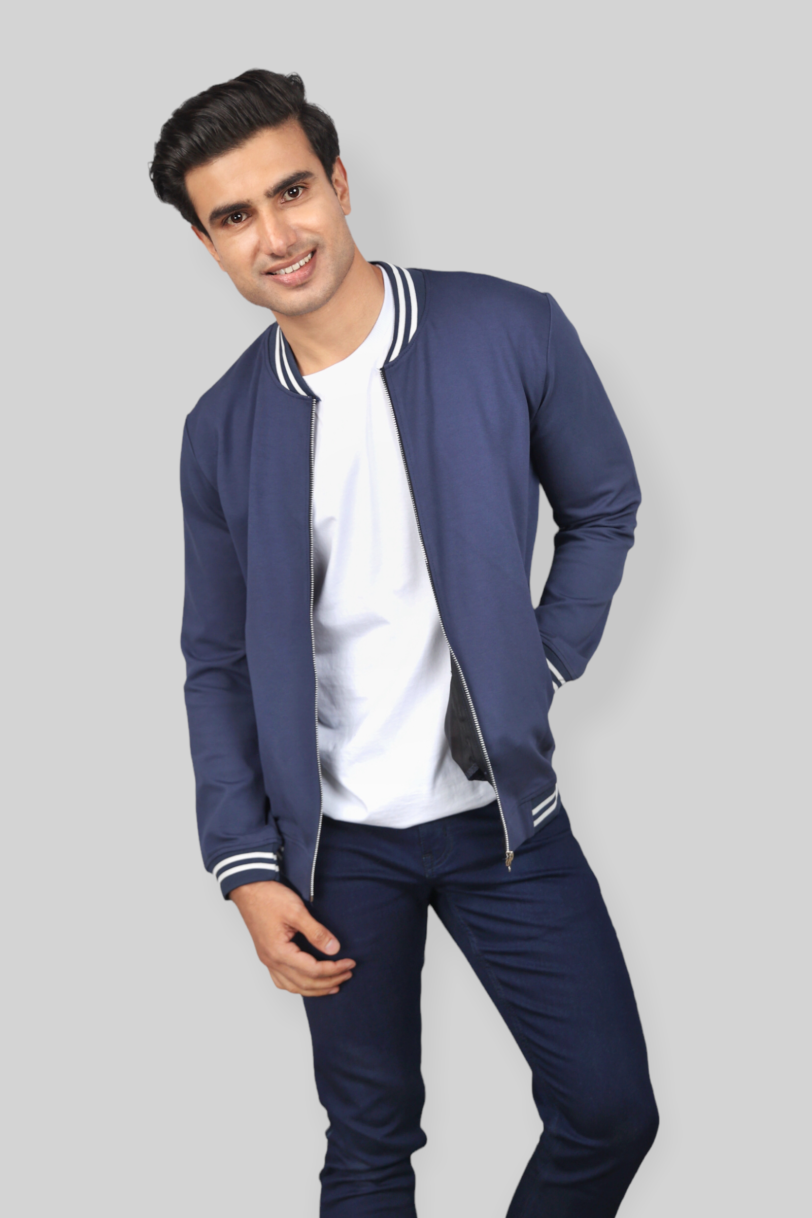 Classic Airforce Blue Bomber jacket for men