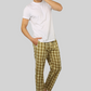 Beige soft and super comfortable checkered pajamas for men