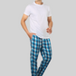 Steel Blue soft and super comfortable checkered pajamas for men