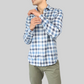 white-blue Checks premium Cotton shirt for men