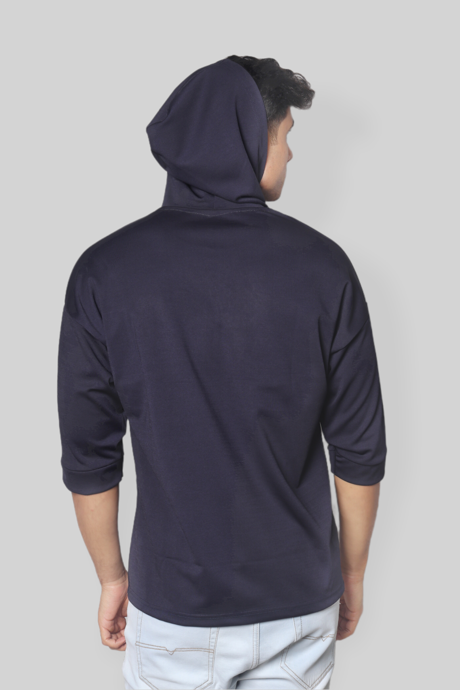 Navy Blue Drop sleeve oversized hoodie