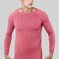 Dark pink flat Knit Full Sleeve round neck T-shirt
