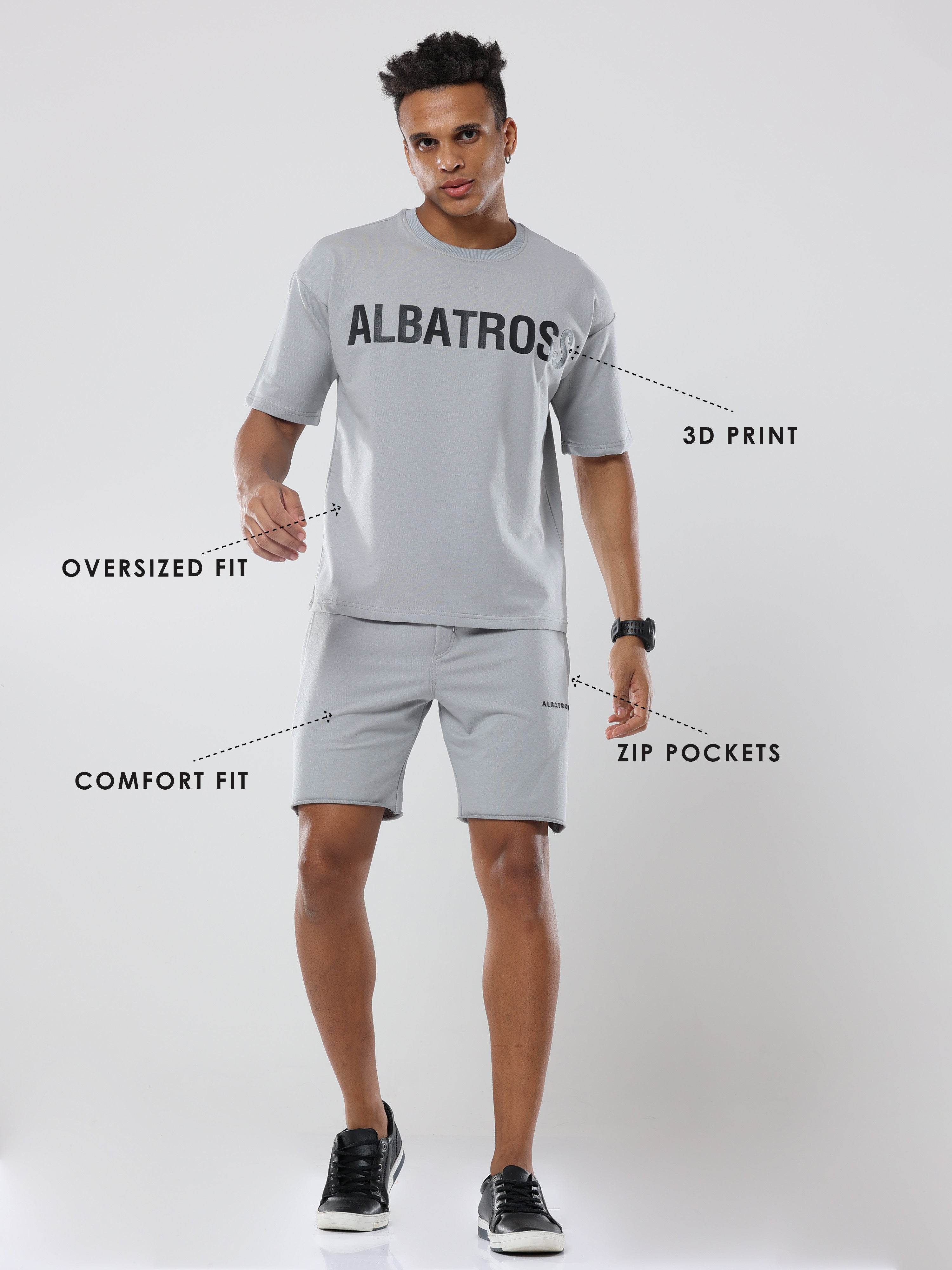 Albatross Signature Ash Grey Very Premium Co-Ordset - UNISEX