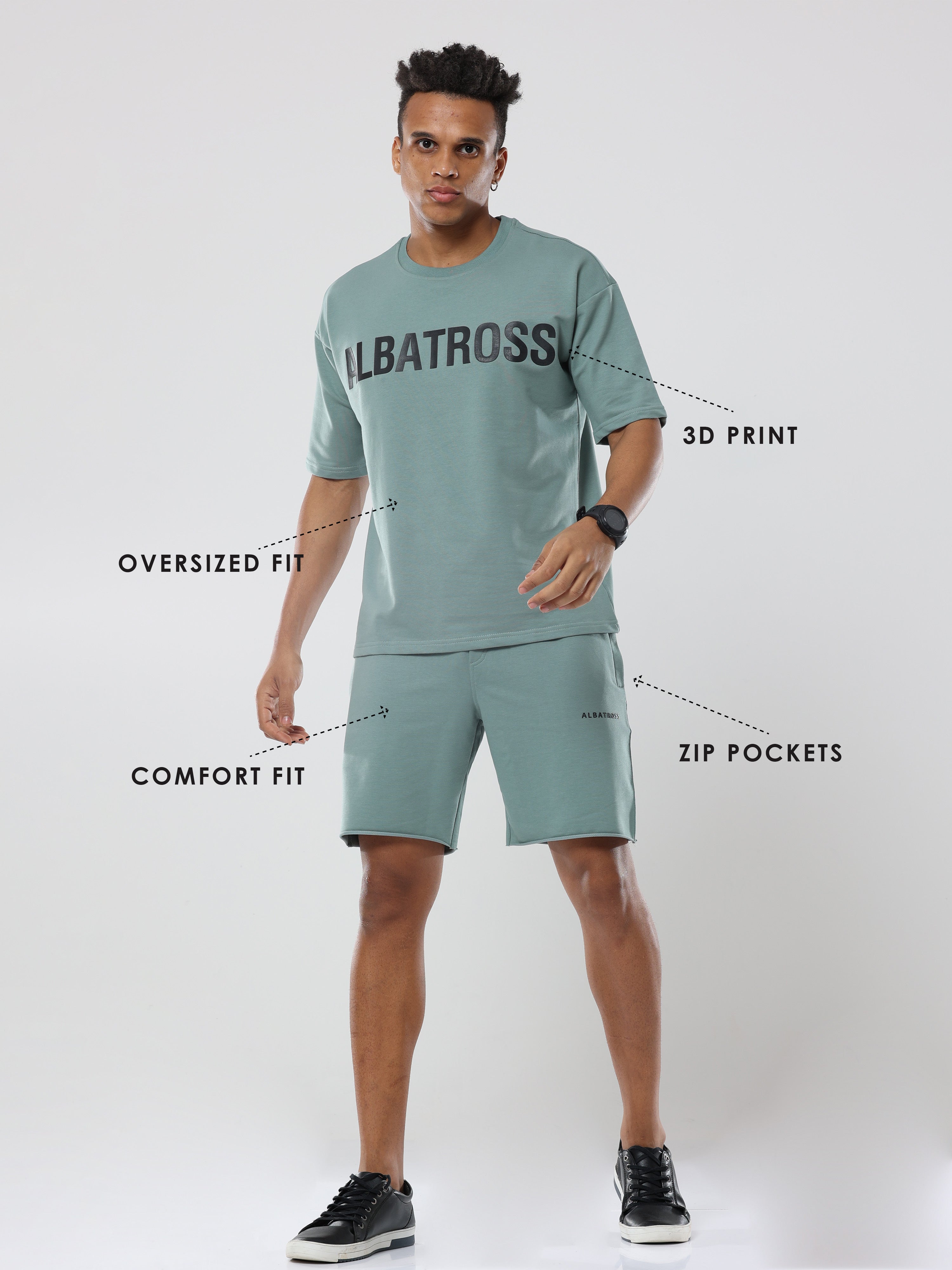 Albatross Signature Sea Green Very Premium  Co-Ordset - UNISEX