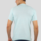 Sky Blue Half Sleeve Flat Knit round neck T-Shirt mens