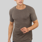 Winchester Grey Half Sleeve Flat Knit Round neck T-Shirt for men