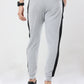 Light Gray striped casual premium Popcorn Track Pant for mens