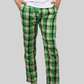 Green soft and super comfortable checkered pajamas for men