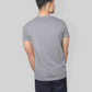 Solid Gray plain Round Neck Cotton Tshirt for men