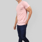Classic Italian pink I THANK ME printed T-shirt for men
