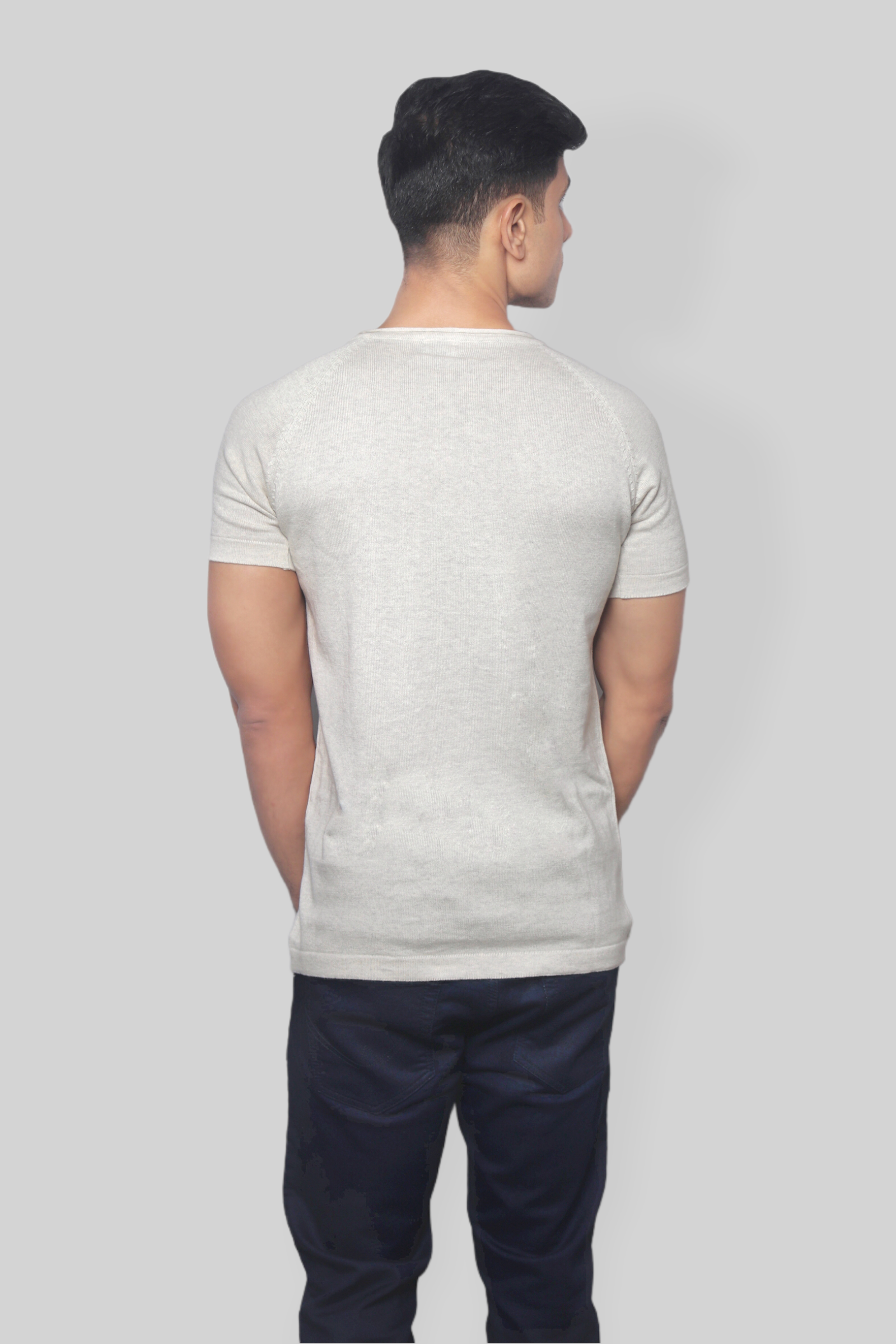 Acru Half Sleeve Flat Knit rough neck T-Shirt mens