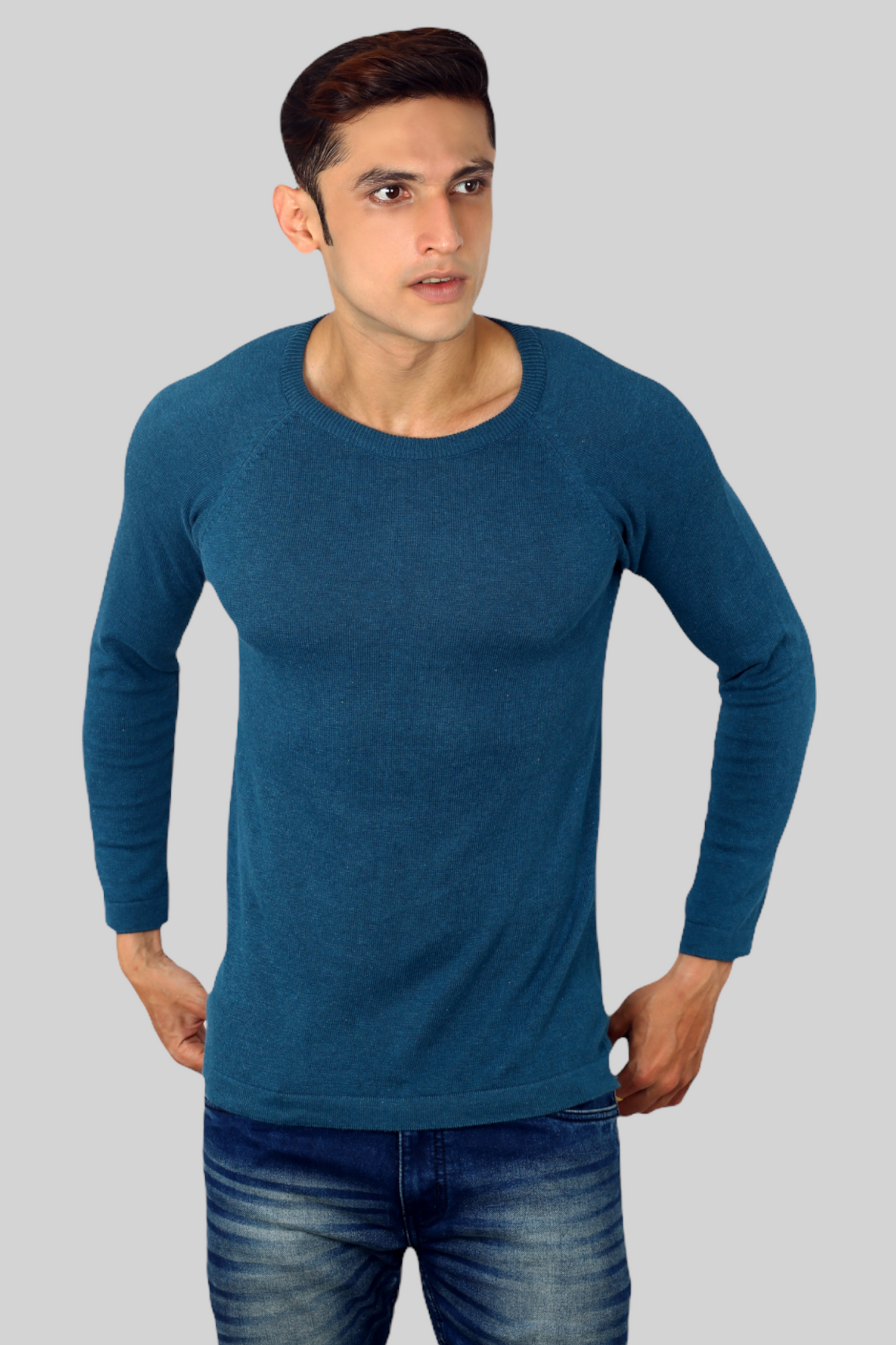 Peacock  Flat Knit Full Sleeve T-shirt
