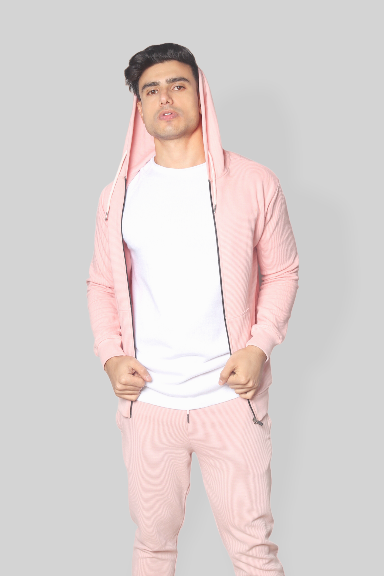 Albatross mens feel good cord fabric pink Co-Ord Set - UNISEX