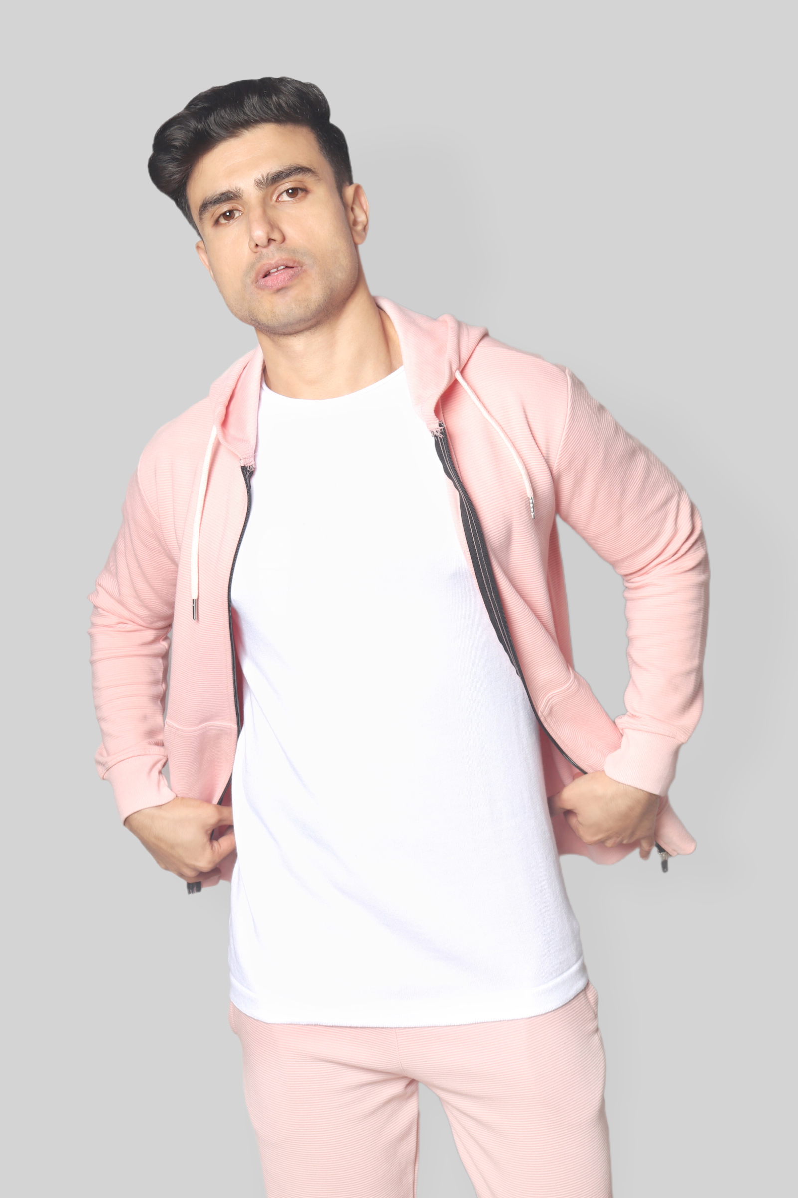 Albatross mens feel good cord fabric pink Co-Ord Set - UNISEX