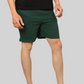 Dark Green casual premium Popcorn Shorts for men
