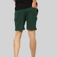 Dark Green casual premium Popcorn Shorts for men