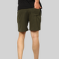 Olive Green casual premium popcorn shorts for men