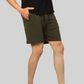 Olive Green casual premium popcorn shorts for men