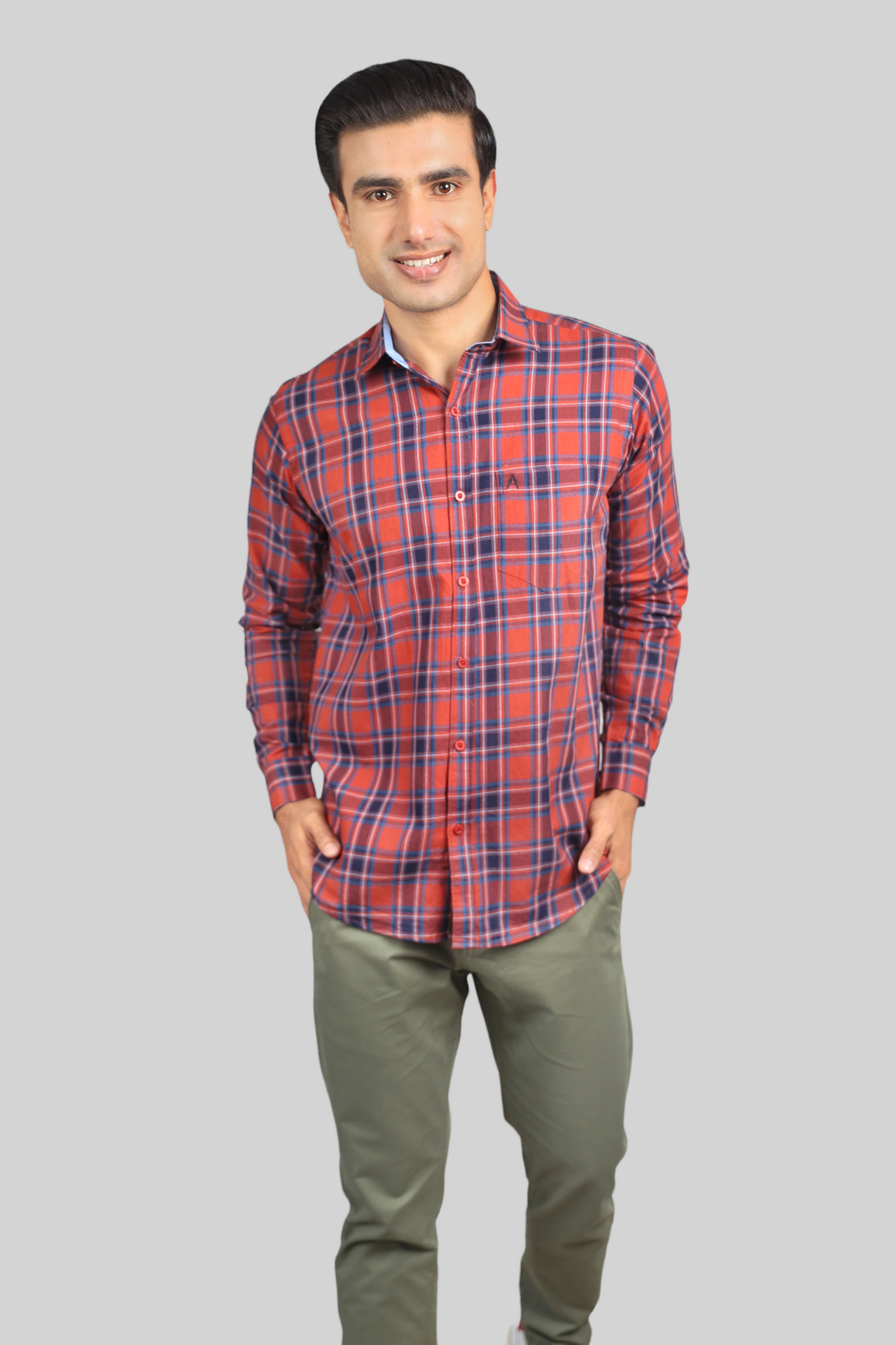 Red Checks premium Cotton shirt for men