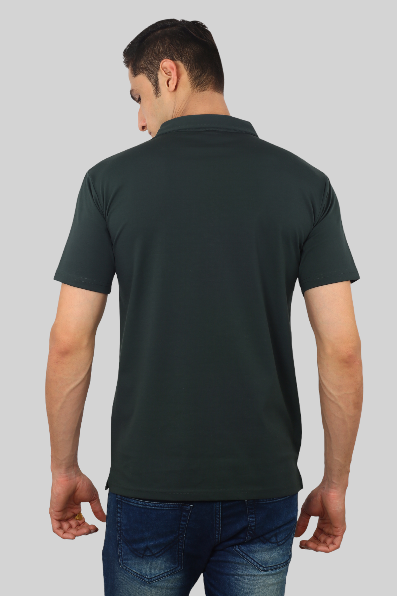 Green Classic Italian Collar T-shirt for men