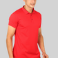 Tomato Red Classic Fine Italian  Collar T-shirt