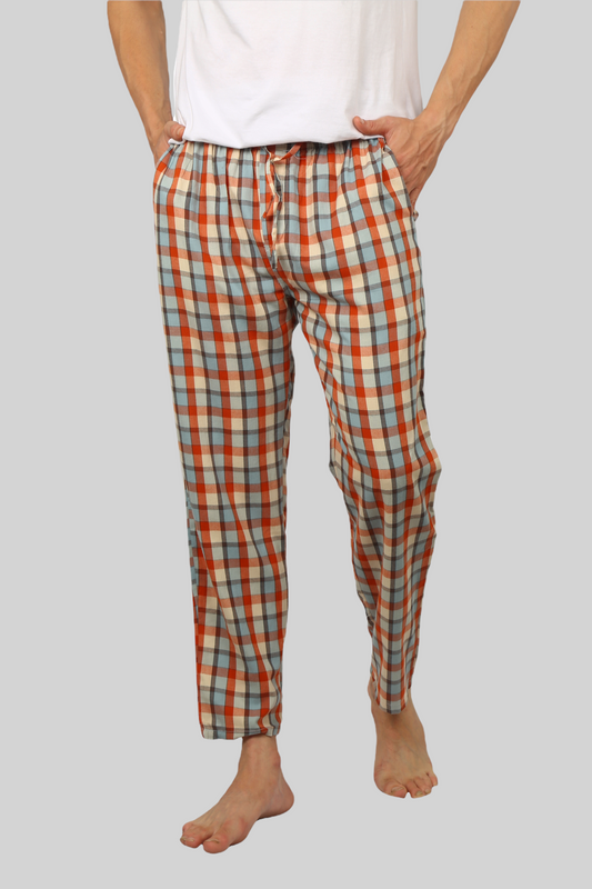 Warm Pastel soft and super comfortable checkered pajamas for men