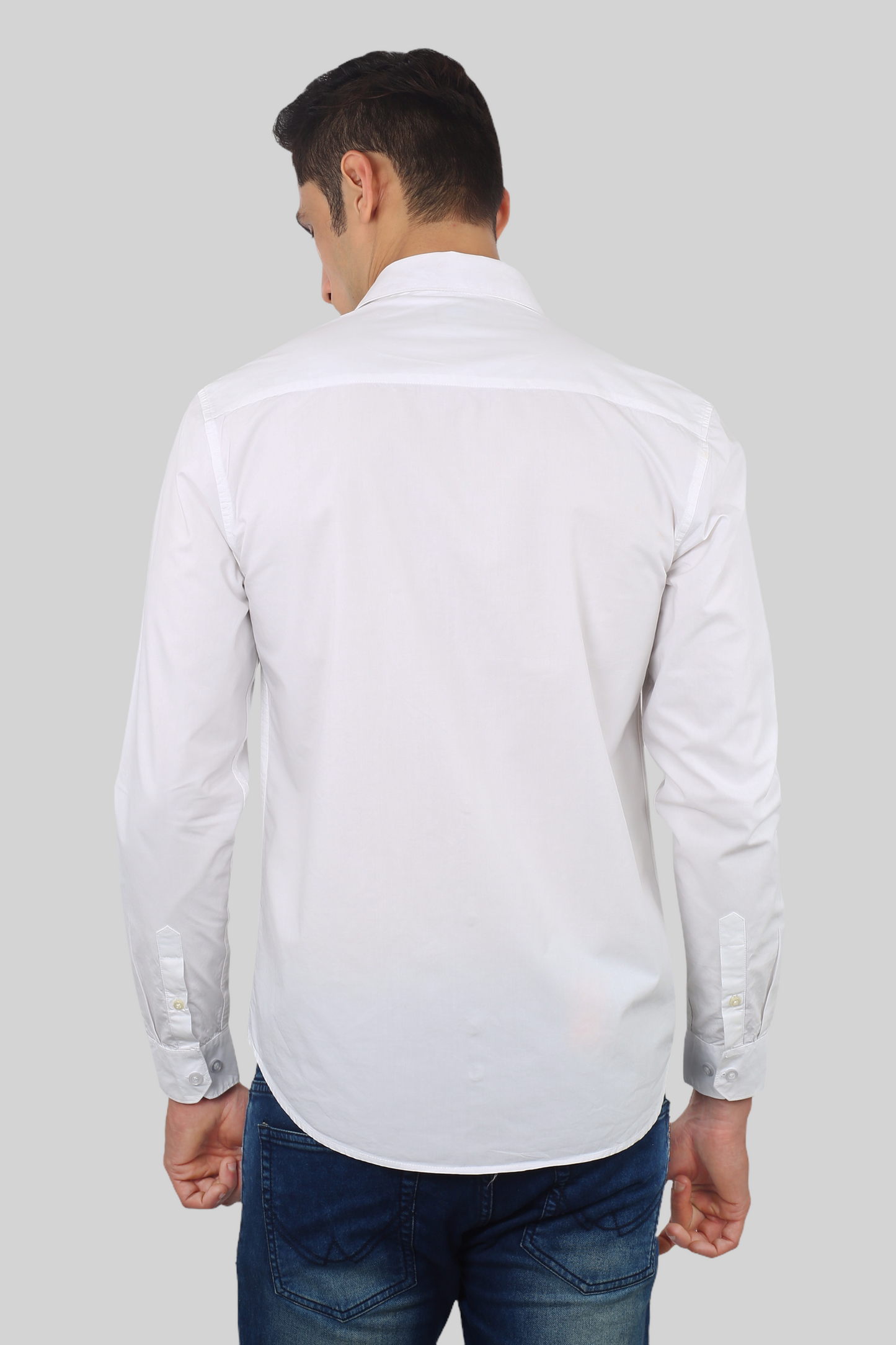 White Plain Cotton Shirt