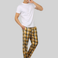 Yellow soft and super comfortable checkered pajamas for men